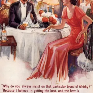 Dewars 1930s UK whiskey alcohol dinners