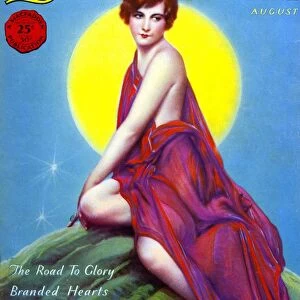 Dream World 1928 1920s USA dresses womens moon magazines portraits