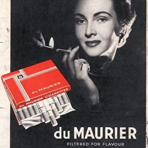 Du Maurier 1950s UK cigarettes smoking glamour