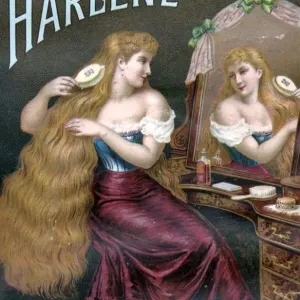 1890s UK Print of Edwards Harlene Hair Tonic Bottle 1890s UK Print of Edwards Harlene Hair Tonic Bottle