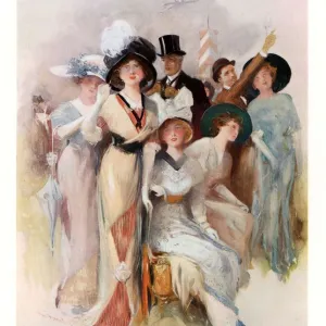 Fashion at Ascot Races 1911 1910s UK cc royal ascot horses racing womens spectators