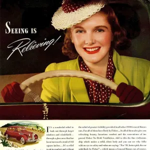 Fisher 1930s USA mcitnt women woman drivers driving cars