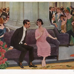 Flirting Couple at Ball 1920s France cc balls flirting party