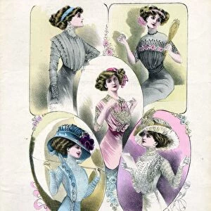 French Hats 1909 1900s France cc womens hats portraits