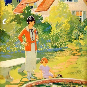 Fruit Garden and Home 1923 1920s USA magazines mothers and daughters gardens ponds