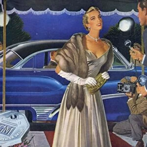 General Motors 1950s USA cars interviews premieres red carpets womens eveningwear