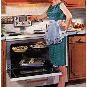 Gibson Ultra 600 1950s USA cooking ovens housewife housewives kitchens appliances