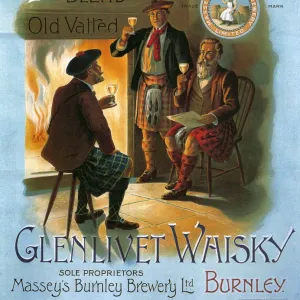 Glenlivet 1904 1900s UK whisky alcohol whiskey advert Scotch Scottish fireplaces