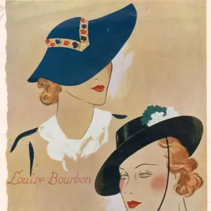 Hats 1936 1930s France cc womens hats portraits