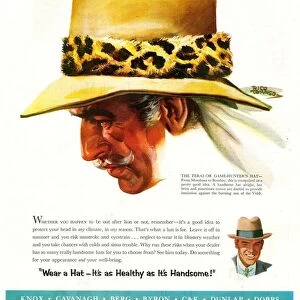 Hats 1952 1950s USA mens hats animal print