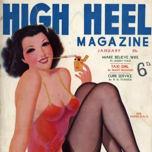 High Heel 1930s USA shoes stockings pin-ups glamour womens portraits magazines nylons