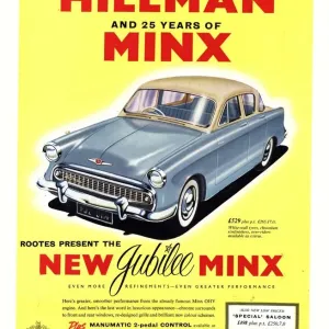 1950s UK Jubilee Edition Hillman Minx Car Print 1950s UK Jubilee Edition Hillman Minx Car Print