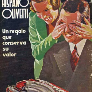 Hispano Olivetti 1935 1930s Spain cc typewriters presents gifts humour surprise