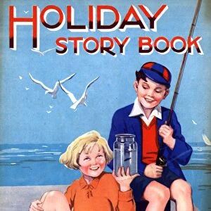 Holiday Story book 1950s UK holidays fishing