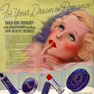 Hollywood 1930s USA make-up makeup make up red lipstick womens portraits iws