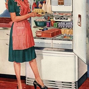 Hotpoint 1940s USA kitchens fridges housewife housewives cooking woman women in kitchen