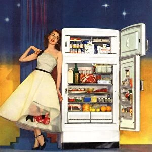 Hotpoint 1951 1950s USA fridges housewives housewife appliances refridgerators refrigerators