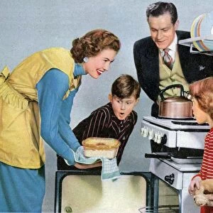 Housewife 1950s UK mcitnt housewives homemakers baking cooking cheesy