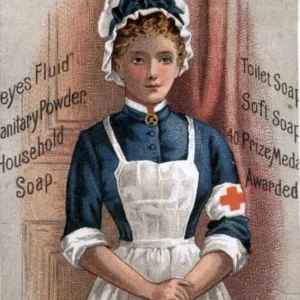 Vintage Jeyes Print: 1890s UK Nurses Disinfectant Ad Vintage Jeyes Print: 1890s UK Nurses Disinfectant Ad