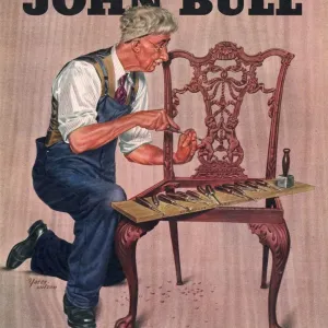 John Bull 1946 1940s UK diy, carpenters, furniture repairing magazines repairs mending