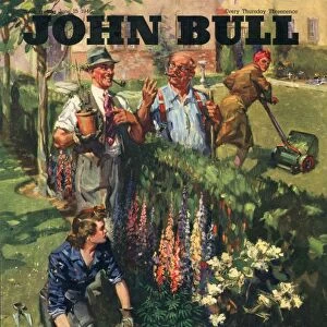 John Bull 1946 1940s UK neighbours husbands wives wife magazines gossips fences