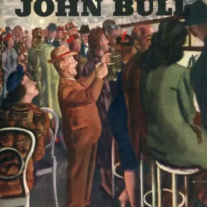 John Bull 1946 1940s UK pubs bars alcoholic short men queues magazines