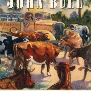 John Bull 1947 1940s UK farms farming farmers milk cows magazines
