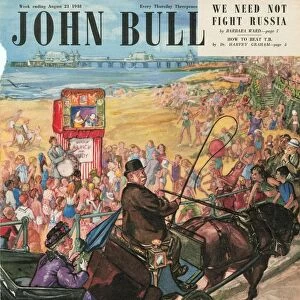 John Bull 1948 1940s UK holidays seaside beaches seaside punch and judy show pony