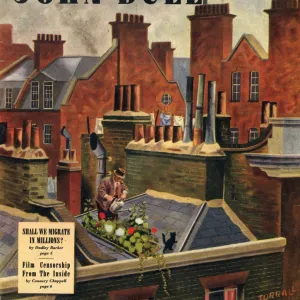 John Bull 1948 1940s UK roof gardens kittens watering magazines horticulture