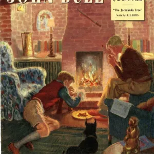 John Bull 1948 1940s UK seasons cooking roasting chestnuts open fires winter magazines