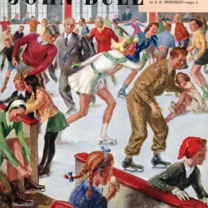 John Bull 1948 1940s UK snow ice skating winter seasons magazines