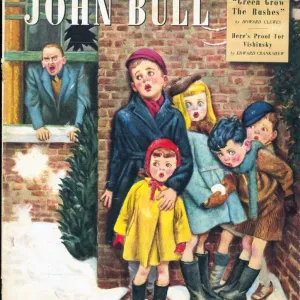 John Bull 1949 1940s UK snowballs broken windows accidents disasters magazines