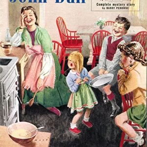 John Bull 1950 1950s UK cooking pancakes pancake day housewives housewife woman women