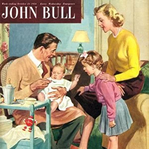 John Bull 1950s UK babies babysitters sitters magazines baby sitting babysitting family