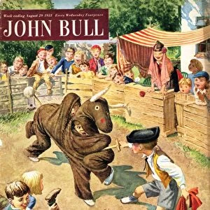 John Bull 1950s UK bullfights bull fights fighting bull-fights bull-fighting fancy