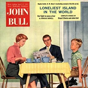 John Bull 1950s UK dogs tea time eating magazines
