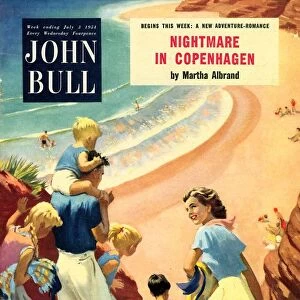 John Bull 1950s UK holidays children beaches seaside sea sand seaside magazines