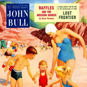 John Bull 1950s UK holidays expressions beaches seaside sea water crying upset swimming