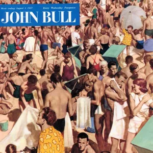 John Bull 1950s UK holidays people crowded beaches seaside seaside magazines