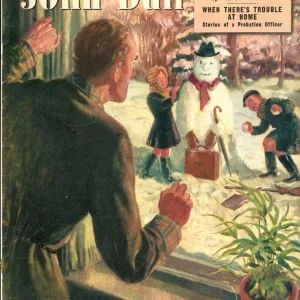 John Bull 1950s UK seasons snowmen snowman snowballs snow winter magazines