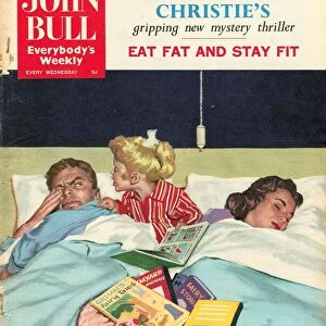 John Bull 1950s UK sleep reading children bedtime stories beds magazines sleeping