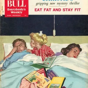 John Bull 1950s UK sleep reading children bedtime stories beds magazines sleeping