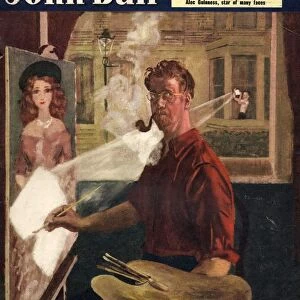 John Bull 1951 1950s UK artists painting magazines mirrors