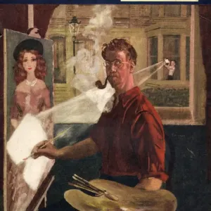 John Bull 1951 1950s UK artists painting magazines mirrors