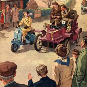 John Bull 1952 1950s UK veteran cars rallies scooters flirting magazines