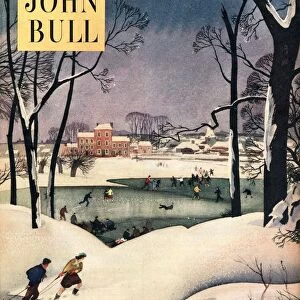 John Bull 1952 1950s UK winter snow ice cold the countryside magazines