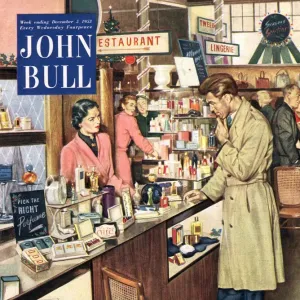 John Bull 1953 1950s UK shopping cosmetic counter make-up makeup womens magazines