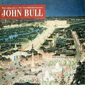 John Bull 1953 1950s UK trafalgar square london capital cities nelsons column magazines