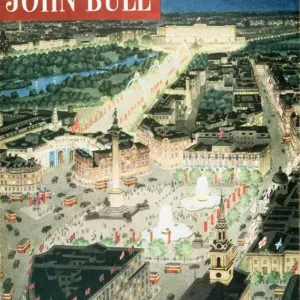 John Bull 1953 1950s UK trafalgar square london capital cities nelsons column magazines