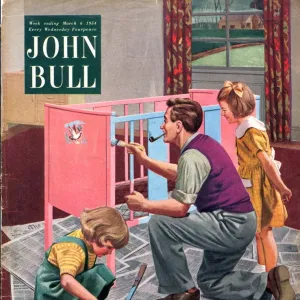 John Bull 1954 1950s UK babies painting cots new diy magazines baby do it yourself